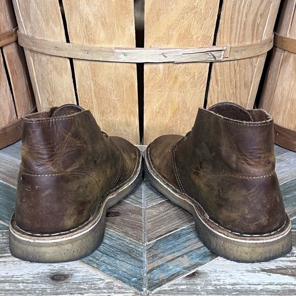 Clarks Originals Beeswax Brown Leather Crepe Sole Desert Chukka Boot Men Size 10 - Picture 8 of 11